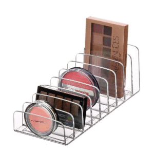 Acrylic 9 sections palettes accessories home vanity plastic cosmetic storage organizer makeup holder