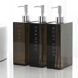 Custom Color Printing Hotel Bathroom Accessories Acrylic Liquid Soap Plastic Foam Dispenser Bottle