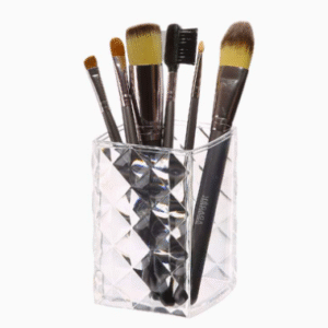 Diamond Acrylic women lip gloss makeup organizer for blush plastic cosmetics case makeup brush organizer holder