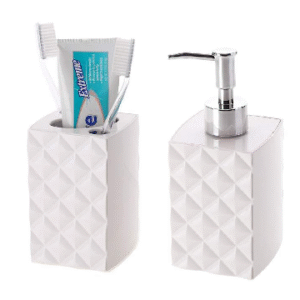 Fresh style wholesale ceramic bath product hotel bathroom decor accessories set
