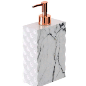 Light luxury Home hotel bathroom accessories plastic gold rose marble soap dispenser