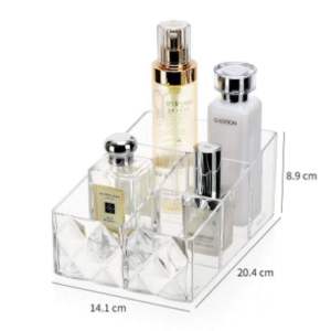 Eco-friendly acrylic desk clear drawers cosmetic lipstick holder skin care lotion holder plastic makeup organizer with drawers