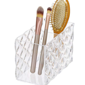 Home office desk cosmetics combs brushes facial tools storage bin clear plastic cosmetic makeup drawers organizer